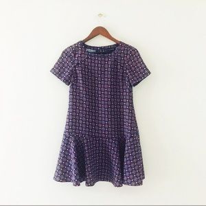 Banana Republic • Printed Ruffle Hem Shift Dress